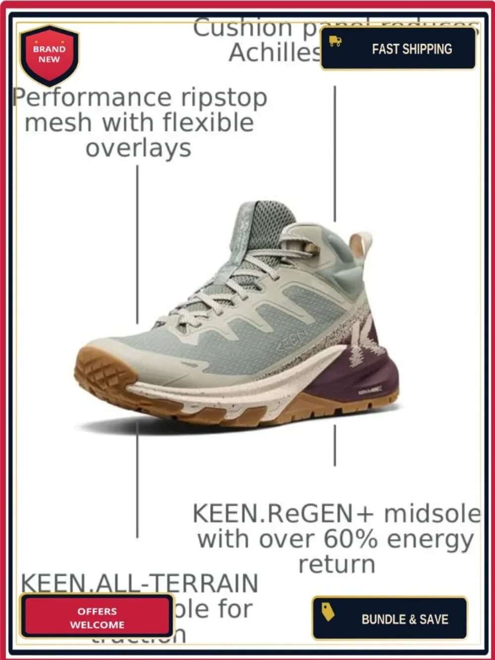 Waterproof Hiking Boots with Lightweight Cushioning